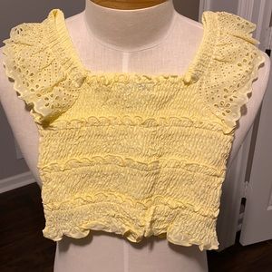 Yellow Topshop blouse